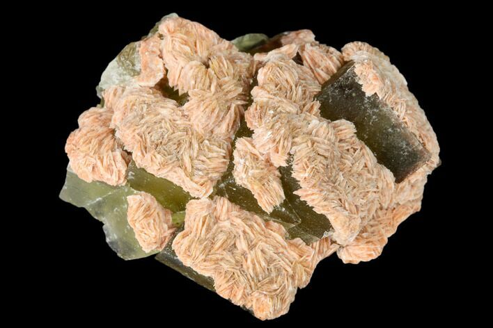 Yellow Cubic Fluorite With Pink Barite - Morocco #173972